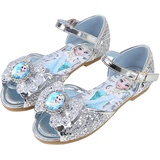 FStory&Winyee Mädchen Prinzessin Sandalen Kinder ELSA Schuhe Partei Glitzer Kristall Schuhe Mädchen Kostüm Zubehör Karneval Verkleidung Party Aufführung Fasching Tanzball Groß 22-36 3-11 Jahre