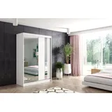 altdecor Schiebetürenschrank Grace 120 x 216 x 61 cm Weiß