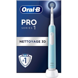 Oral B Oral-B Pro Series 1 Elektrische Zahnbürste, Blau, 1 Reinigungsbürste 3D, Timer, wiederaufladbar