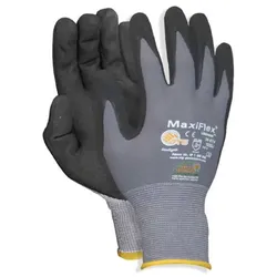 Nylon-Strickhandschuhe Nitril/PU-Foam-Beschichtung, atmungsaktiv, Kategorie II, Gr. 10, VE = 12 Paar