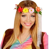 Hippie Kopfschmuck Blumen Haarband Haarkranz 60er Jahre Kopfband Flower Power