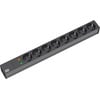 19" IT PDU Basic, schwarz, 8-fach, Überspannungsschutz, 1HE, 2m (333.534)