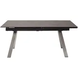 MCA Furniture Esstisch Tobago Ausziehtisch Edelstahl/Keramik 180/260x95 cm - Silber