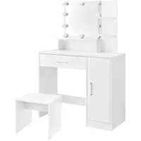 ML-Design Schminktisch Weiß Holzwerkstoff, 38x137x90 cm,