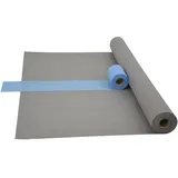 Fachhandel für Vliesstoffe Sensalux Kombi-Set 1 Tischdeckenrolle 1,5m x 25m + Tischläufer 15cm (Farbe nach Wahl) Rolle grau Tischläufer hellblau