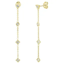 caï Ohrringe 925/- Sterling Silber Zirkonia Zirkonia   Weiss Damen 