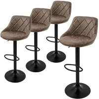 ML-Design 4er Set Barhocker Höhenverstellbar Drehbar Barstuhl Bistrohocker mit