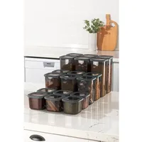 hermia concept Vorratsdose anthrazit 10 x 10 x 9,5 cm 0,55 l 6-teilig