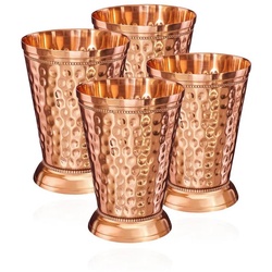 NKlaus Becher 4x 155g Kupferbecher reines Kupfer (100) Trinkbecher Kelch Moscow Mul, Kupfer