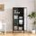 [en.casa] Vitrinenschrank Vinterhavn 180 x 80 x 35 cm Schwarz