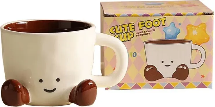 Huacan Footprint Niche Kaffeebecher, Cartoon-Becher