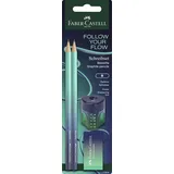 Faber-Castell - Schreibset Flow Buzzing Blue 4-teilig