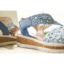 Rieker Keilsandalette Damen Blau 43