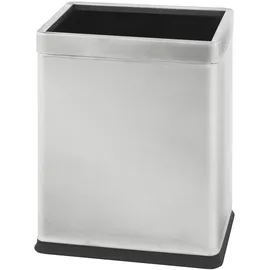 POV Abfallsysteme Doppelwandiger Papierkorb 10 l Edelstahl Matt