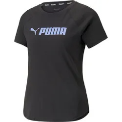 Puma Fit Logo Tee PUMA BLACK-ELEKTRO PURPLE - XS
