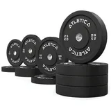 ATLETICA Hantelscheiben Bumper Plates Set, 190 kg