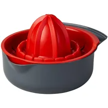 Dr. Oetker Zitronenpresse Entsafter, Rot, Grau