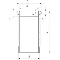 Zylinderlaufbuchse MAHLE 037 WN 22 01