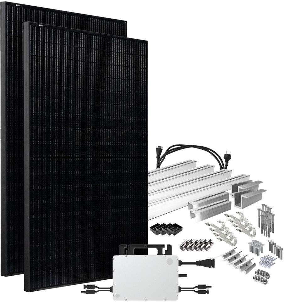 Offgridtec® Solar-Direct 860W Balkonkraftwerk 10m für Schukosteckdose ...- 0% MwST. (Angebot gemäß §12 USt Gesetz.)