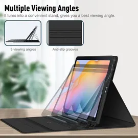 Fintie Tastatur Hülle für Samsung Galaxy Tab S6 Lite 10,4 Zoll 2024/2022/2020 Tablet mit Magnetisch Abnehmbarer Deutscher Tastatur und Touchpad Keyboard, Schwarz