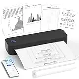 OFFCUP Mobiler Drucker A4 für Unterwegs, Bluetooth Thermodrucker A4 Tragbarer Drucker Klein Inkless Printer Kompatibel mit Android und iOS, Reisedrucker Unterstützt Thermopapie, für Büro und Schule