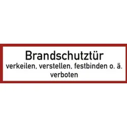 MOEDEL Schild Brandschutztüre Folie 57730 210x74mm
