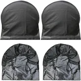 Reifenabdeckungen, 4 Stück, schwarz, wasserdicht, UV-Schutz, Schnee, Sonne, Regen, Reifenschutzabdeckungen für Wohnmobil, LKW, Anhänger, Wohnmobil (68,9–73,9 cm)