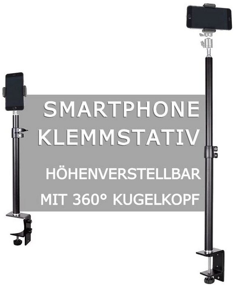 TronicXL Tisch Stativ Klemmstativ für Smartphone iPhone Samsung Xiaomi Ständer Smartphone-Halterung, (3-tlg)