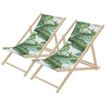 ECD Germany Sonnenliege 57,5 x 83 x 100 cm Grün