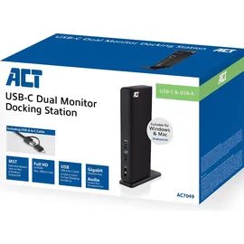 Act (USB-C, oder USB-A-Doppelmonitor-Dockingstation AC7049