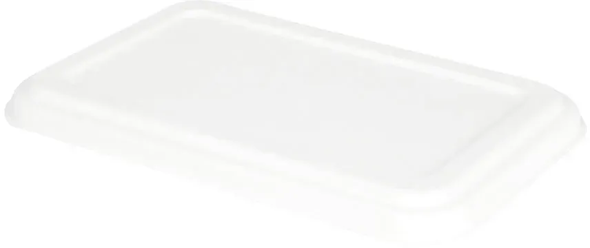 BIOZOYG 50 Stück Einweg-Deckel 23x14,5cm Zuckerrohrdeckel, Menüschalendeckel, rechteckige Deckel aus Zuckerrohr, nachhaltige Bio-Deckel kompostierbar