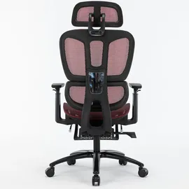 Trisens Drehstuhl Mesh rot Schwarz