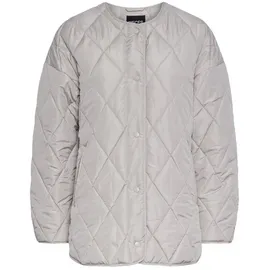 Pieces Steppjacke in Silver Gray | Hellgrau - XS