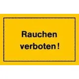 siebdruck jäger Verbotsschild Rauchen verboten Gelb