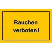 siebdruck jäger Verbotsschild Rauchen verboten Gelb