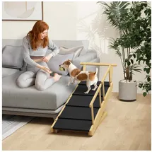 PawHut Hunderampe Klappbar 85 x 40 x 61 cm Natur