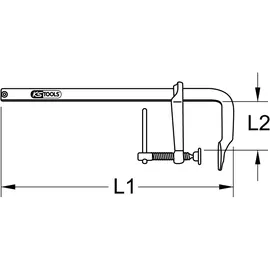 KS Tools Power-Schraubzwinge-Knebel,500x175mm