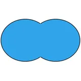 9.20m x 6.00m / 1.20m / 0.60mm Poolfolie Achtform in Standard Blau