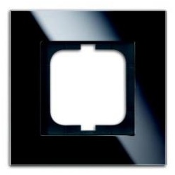 Abdeckrahmen carat, 1-fach (Glas schwarz)