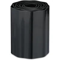 Relaxdays Rasenkante, 20 cm x 9 m, zur Beeteinfassung & Umrandung von Wegen, Flexibles Rasenband, Kunststoff, schwarz