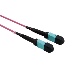VALUE MPO-Trunk-Kabel 50/125μm Glasfaserkabel OM4 MPO/MPO, violett, 15 m
