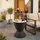 casa.pro Atessa Gartentisch 58 x 49 x 58 cm Rattanoptik Schwarz