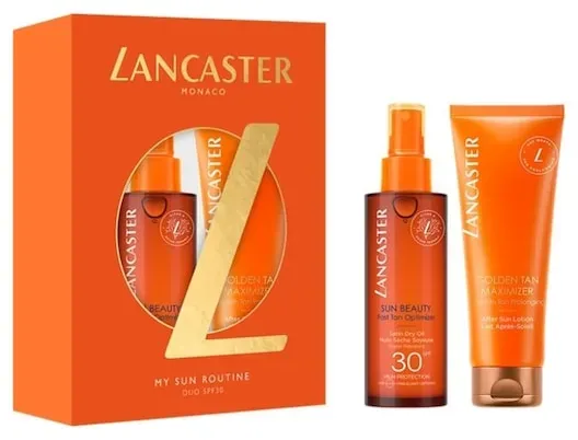 Lancaster Sonnenpflege Golden Tan Maximizer Geschenkset Golden Tan Maximizer After Sun Lotion 125 ml + Satin Dry Oil SPF30 150 ml