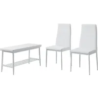 Vicco Sitzbank und Stuhl Grand, Weiss, 85 x 46.5