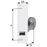 FORUM PARO Gurtwickler 110110 verzinkt weiße Deckplatte