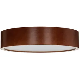 Licht-Erlebnisse - Runde Deckenlampe Holz Glas blendarm wohnlich Wohnzimmer