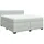 vidaXL Boxspringbett mit Matratze Hellgrau 180x200 cm Samt