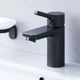 Schwarz Wasserhahn Bad AM.PM, Badarmaturen schwarz, Wasserhahn schwarz aus Messing, Waschtischarmatur schwarz, Wasserhahn schwarz Bad, matt