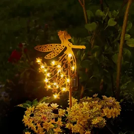 NORTHPOINT LED Solar Gartenstab Solarstecker Außenbereich mit Dämmerungssensor Fee Version 1