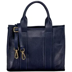 Hausfelder Manufaktur Handtasche Dollaro Book Tote Dunkelblau Damen 